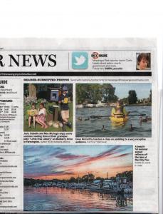 Newspaper published our Boats at Sunset image
