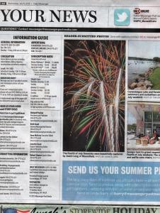 Newspaper published our Fireworks image